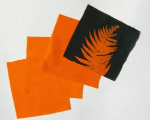 6" x 6" cyanotype cotton squares (orange)