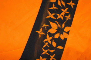 cyanotype cotton fabric "by the yard" (orange) - 45" wide