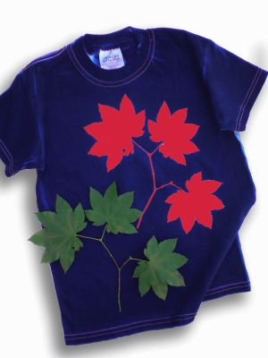 cyanotype youth t-shirts (Red)