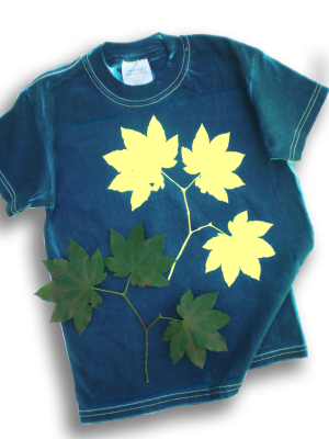 cyanotype adult t-shirts (Yellow)