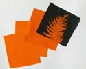 6" x 6" cyanotype cotton squares (orange)