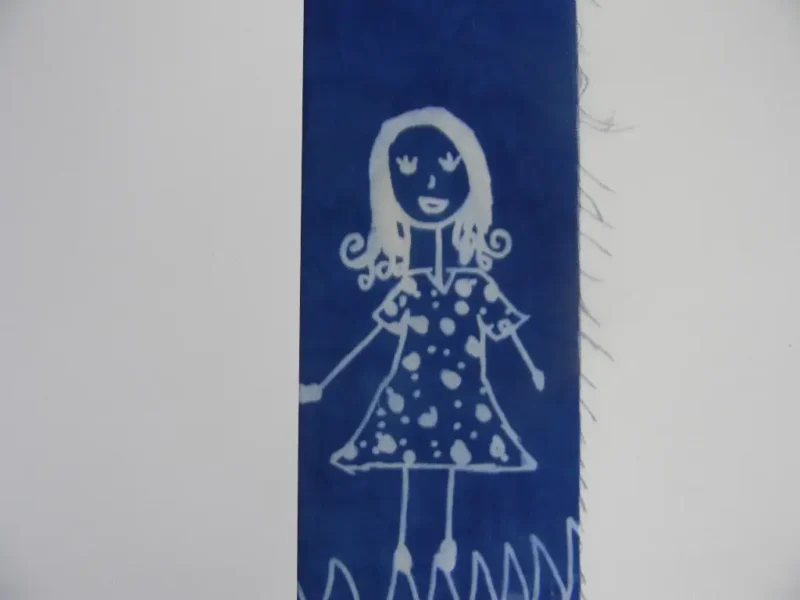 cyanotype cotton fabric "by the yard" (white) - 56" wide - Image 3