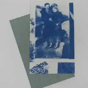 cyanotype paper remnants (white)