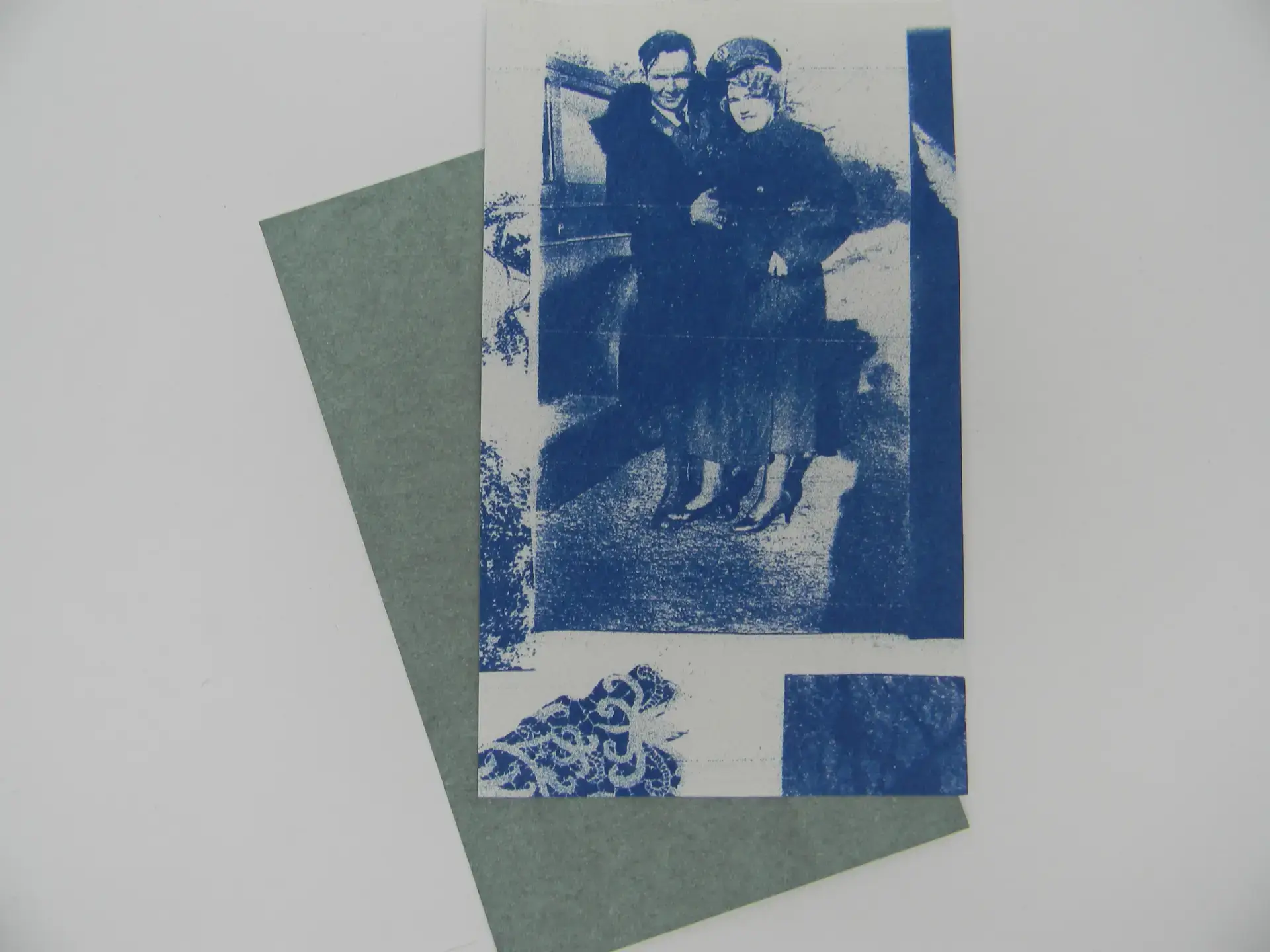 cyanotype paper remnants (white)